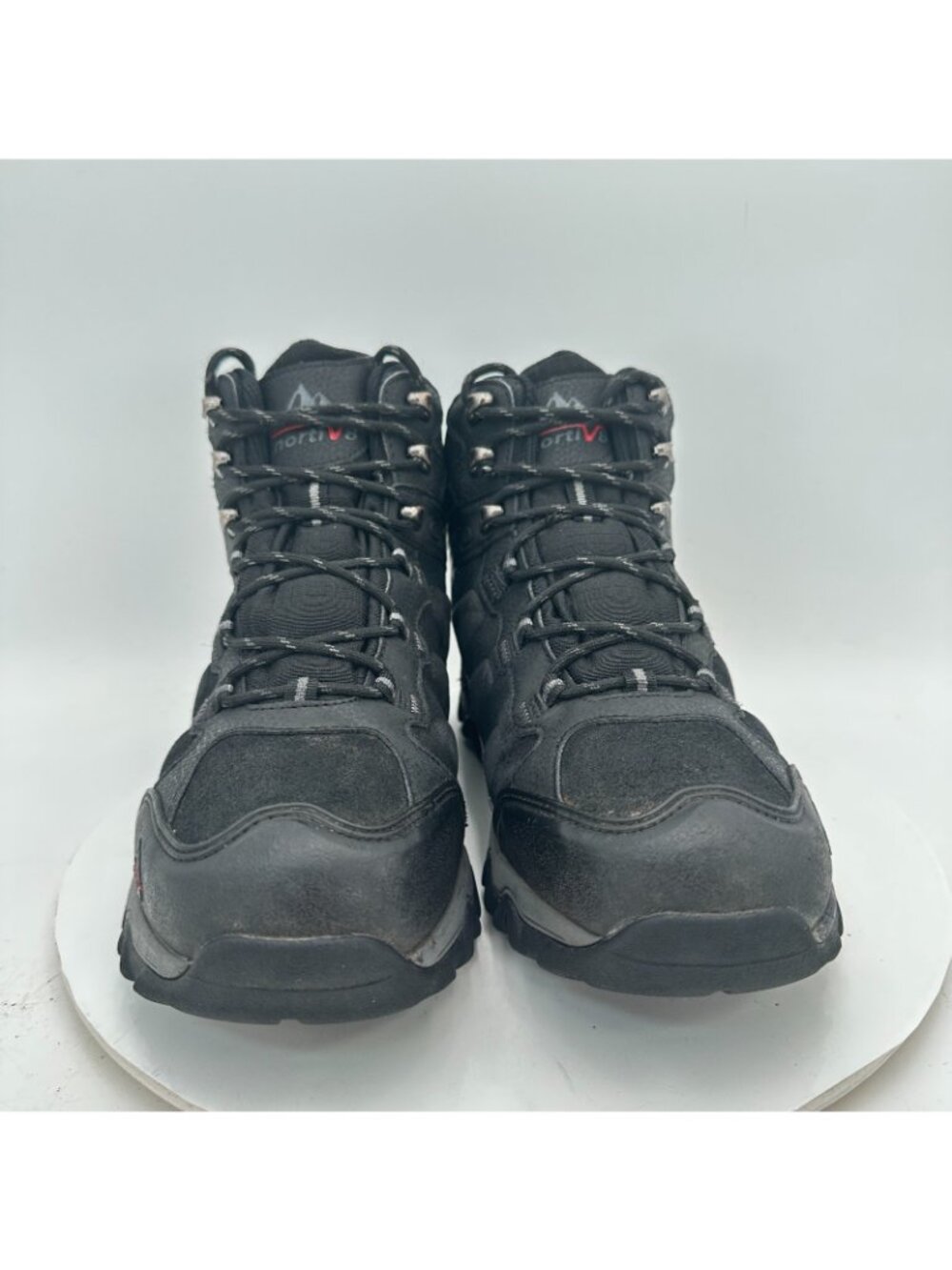 Nortiv 8 Men Size 9.5 Black Waterproof Mountain Hiking Ankle Work Boot - Picture 2 of 11